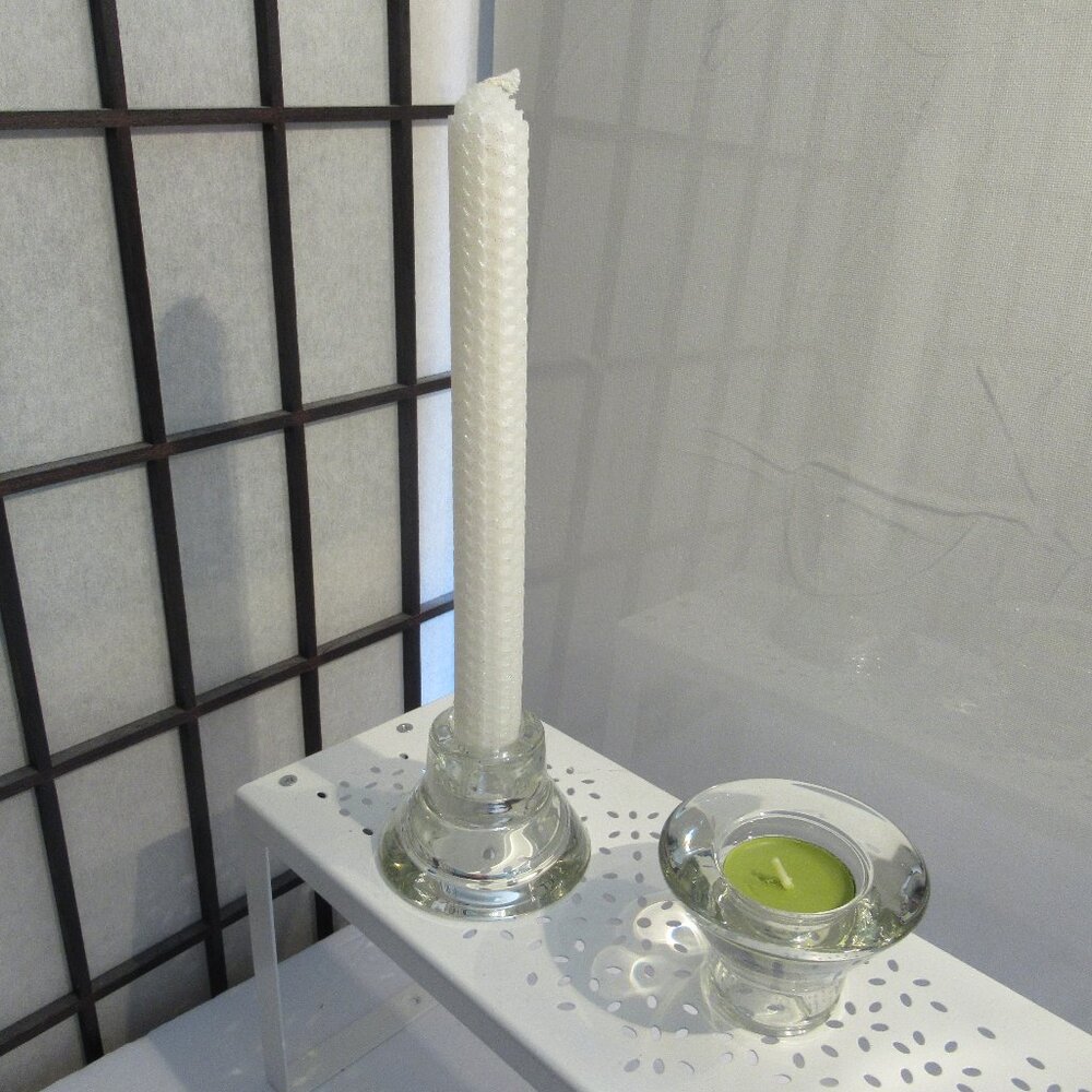 Vintage Candle Holders. Glass